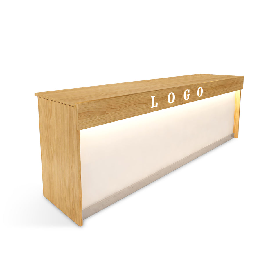 Contemporary Minimalist Rectangular Corner Reception Desk With Compartments JDT-020