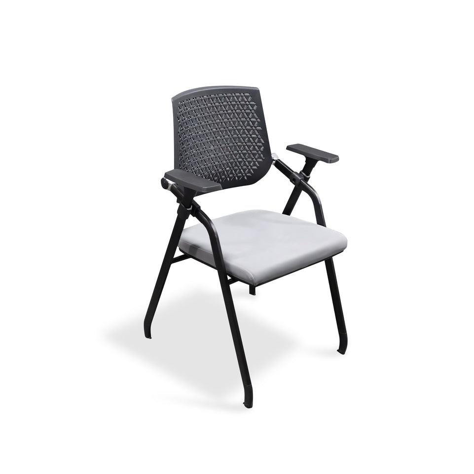 Back-rebound Integrated Folding Conference Chair With Writing Board And Plastic Waist Protector HYY-2004