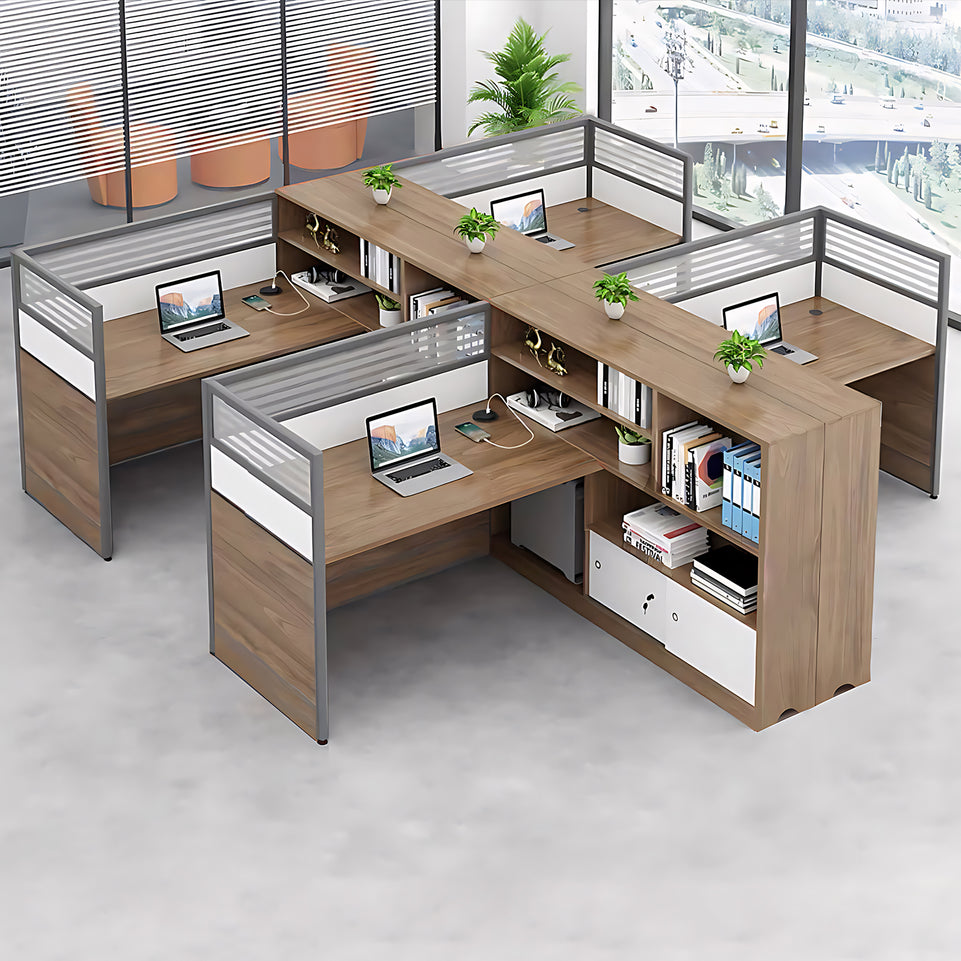 Modern Simple Partitioned Multiperson Staff Desk YGZ-737