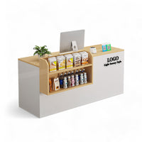 Small Modern Supermarket Counter Clothing Store Reception Desk JDT-2043