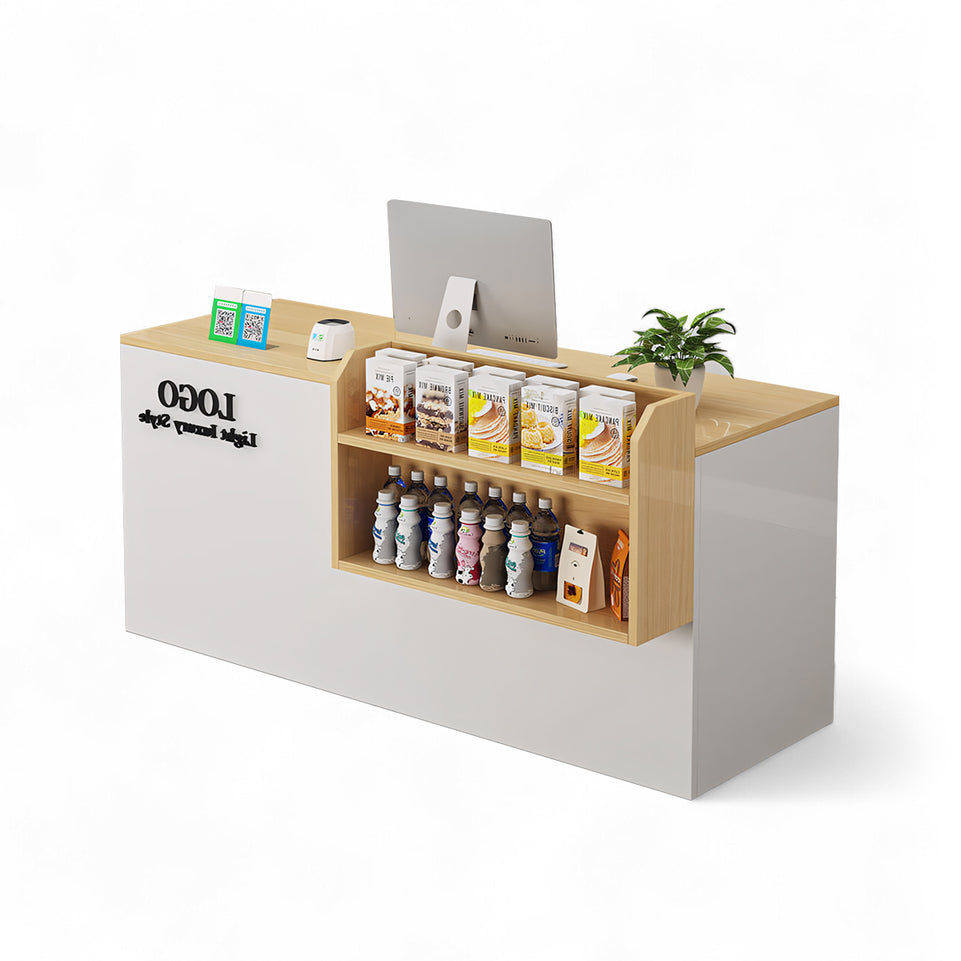 Small Modern Supermarket Counter Clothing Store Reception Desk JDT-2043