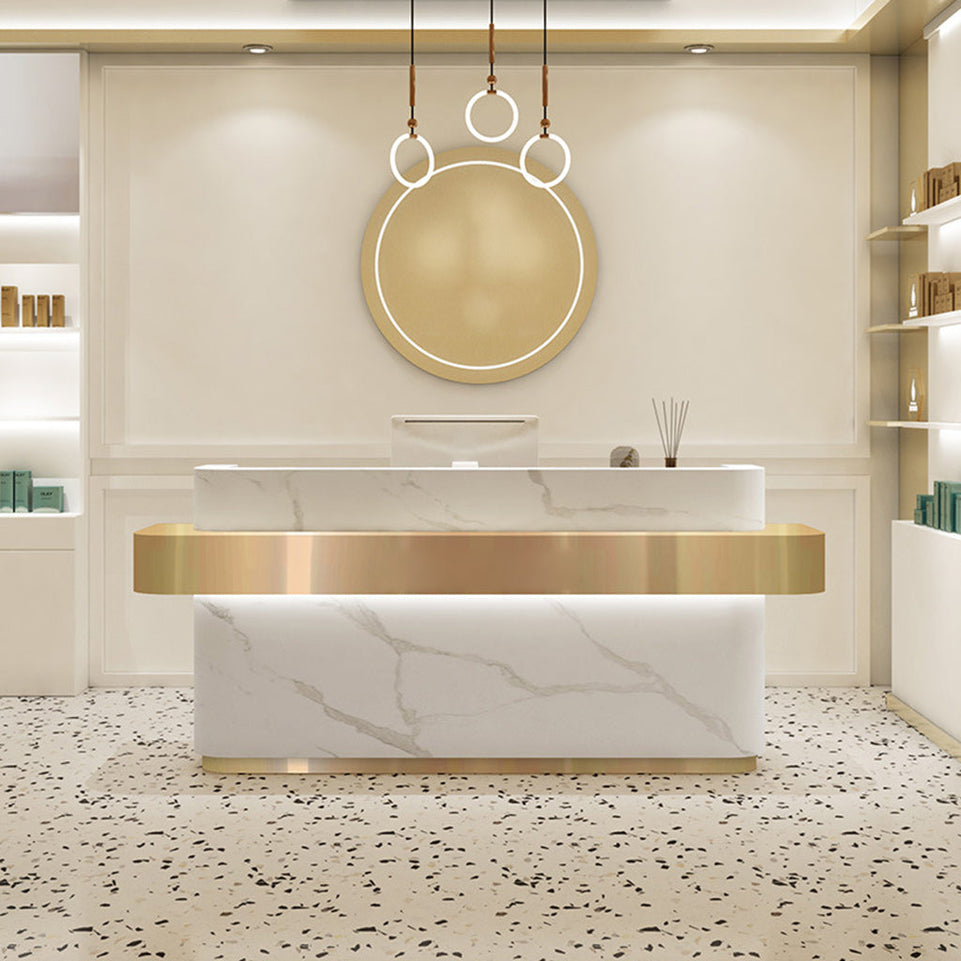 Stainless Steel Simple Reception Salons Stores Reception Desk JDT-1020