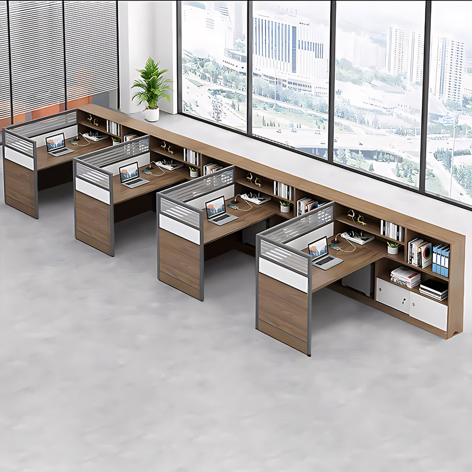 Modern Simple Partitioned Multiperson Staff Desk YGZ-737