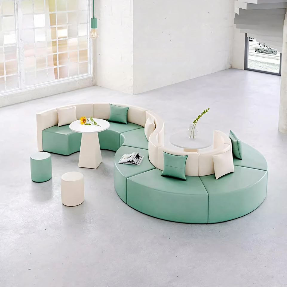 Modern Creative Irregular Combination Arc Office Area Sofa For Leisure Negotiation And Reception PSF-2005