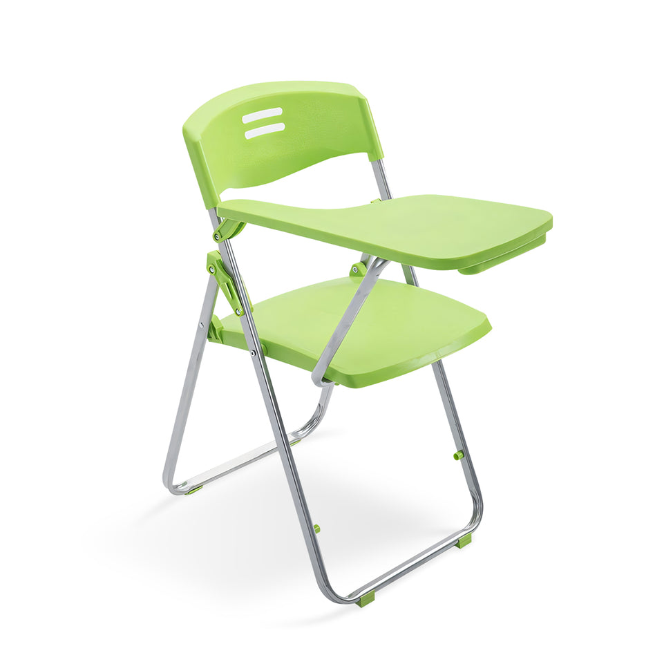 Plastic Steel Frame Integrated Folding Conference Study Chair With Writing Board HYY-2003