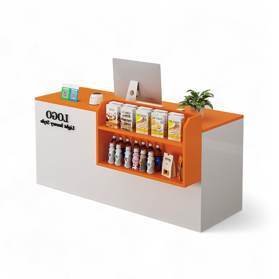 Small Modern Supermarket Counter Clothing Store Reception Desk JDT-2043