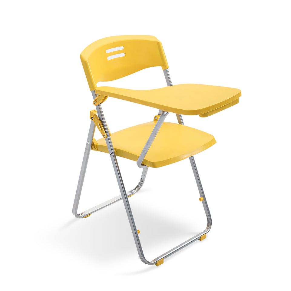 Plastic Steel Frame Integrated Folding Conference Study Chair With Writing Board HYY-2003