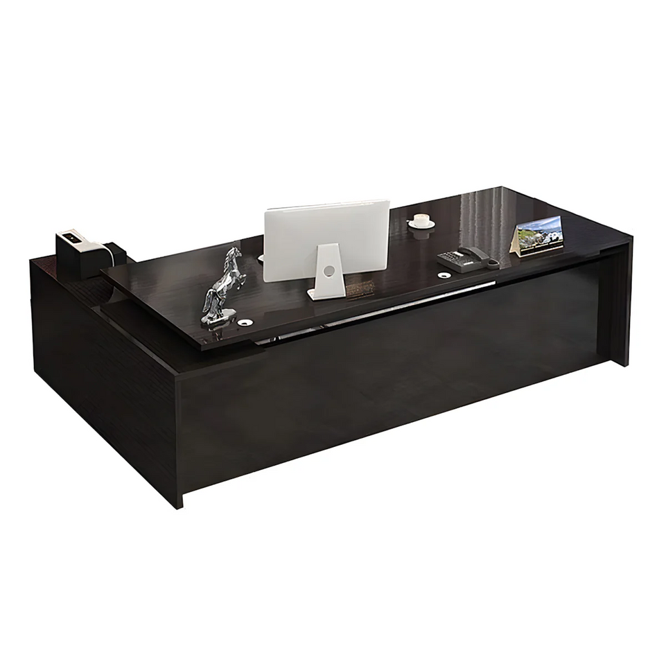 Modern Solid Wood Executive Desk with Storage Cabinet LBZ-081