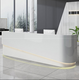 Modern Simple Curved Lacquered Reception Desk JDT-2033