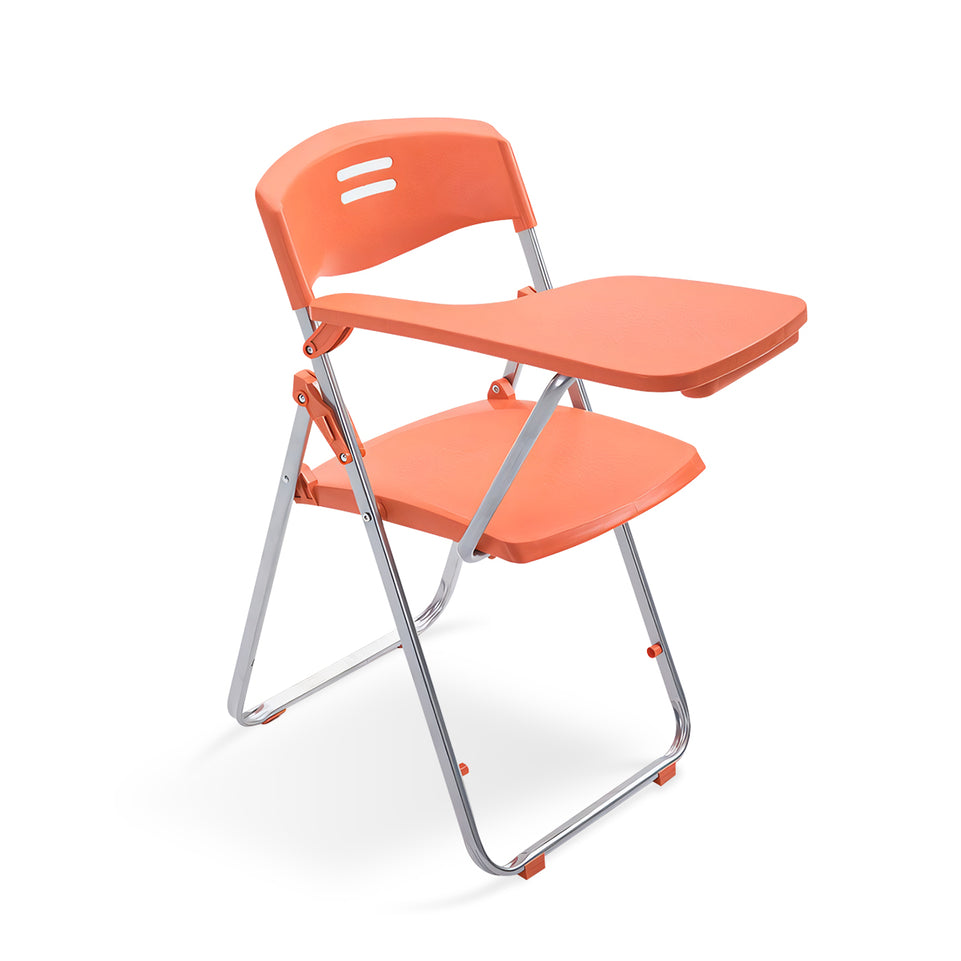 Plastic Steel Frame Integrated Folding Conference Study Chair With Writing Board HYY-2003