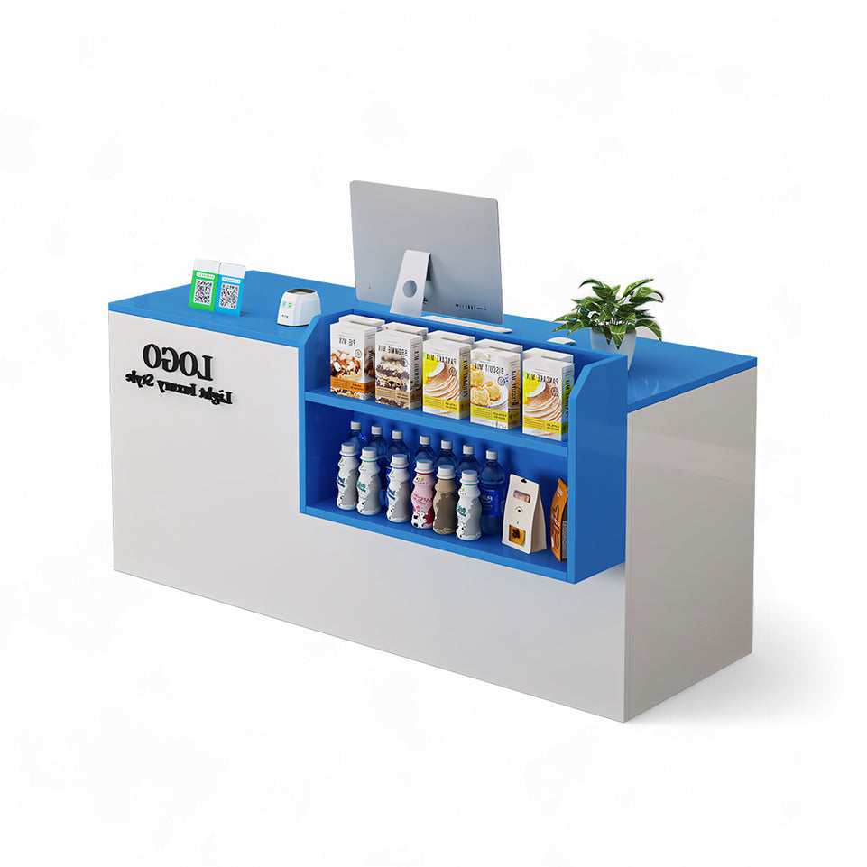 Small Modern Supermarket Counter Clothing Store Reception Desk JDT-2043