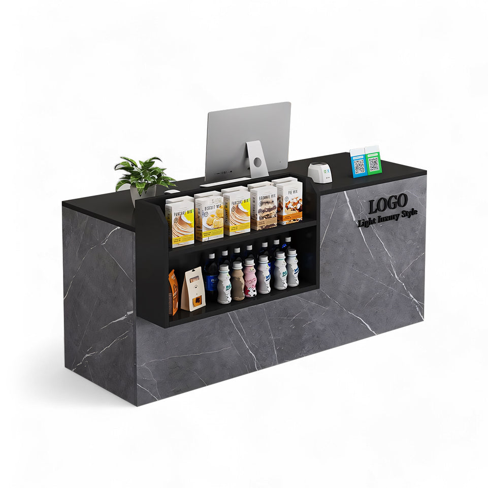 Small Modern Supermarket Counter Clothing Store Reception Desk JDT-2043