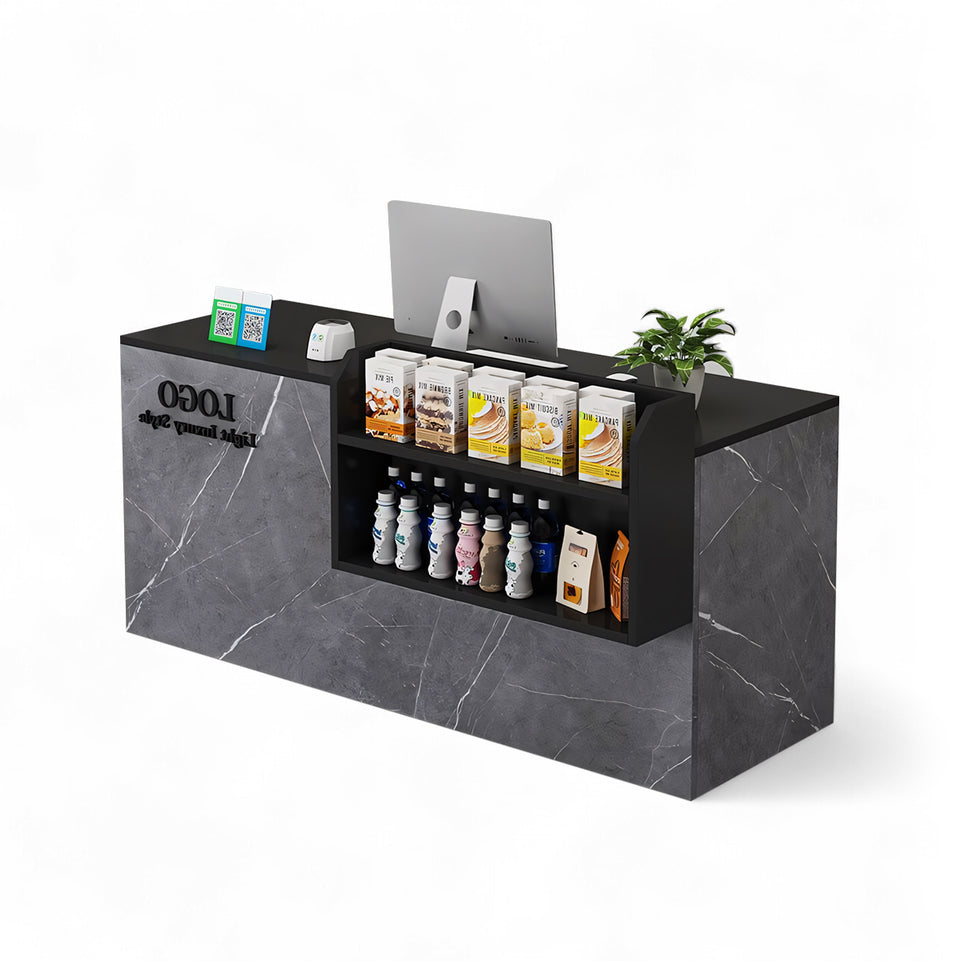 Small Modern Supermarket Counter Clothing Store Reception Desk JDT-2043