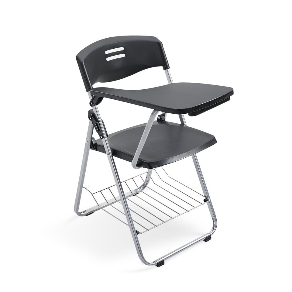 Plastic Steel Frame Integrated Folding Conference Study Chair With Writing Board HYY-2003