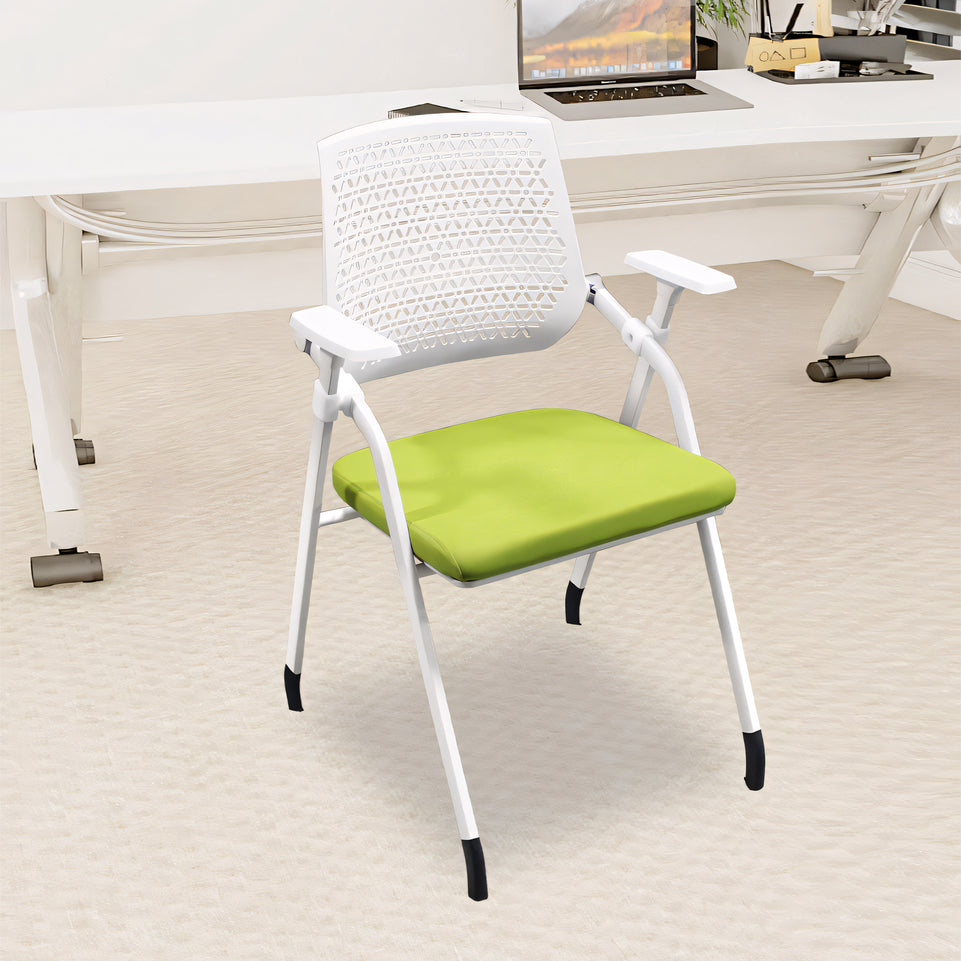 Back-rebound Integrated Folding Conference Chair With Writing Board And Plastic Waist Protector HYY-2004