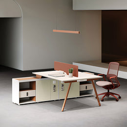 Stylish and Practical Office Staff Desk with Privacy Panel BGZ-204