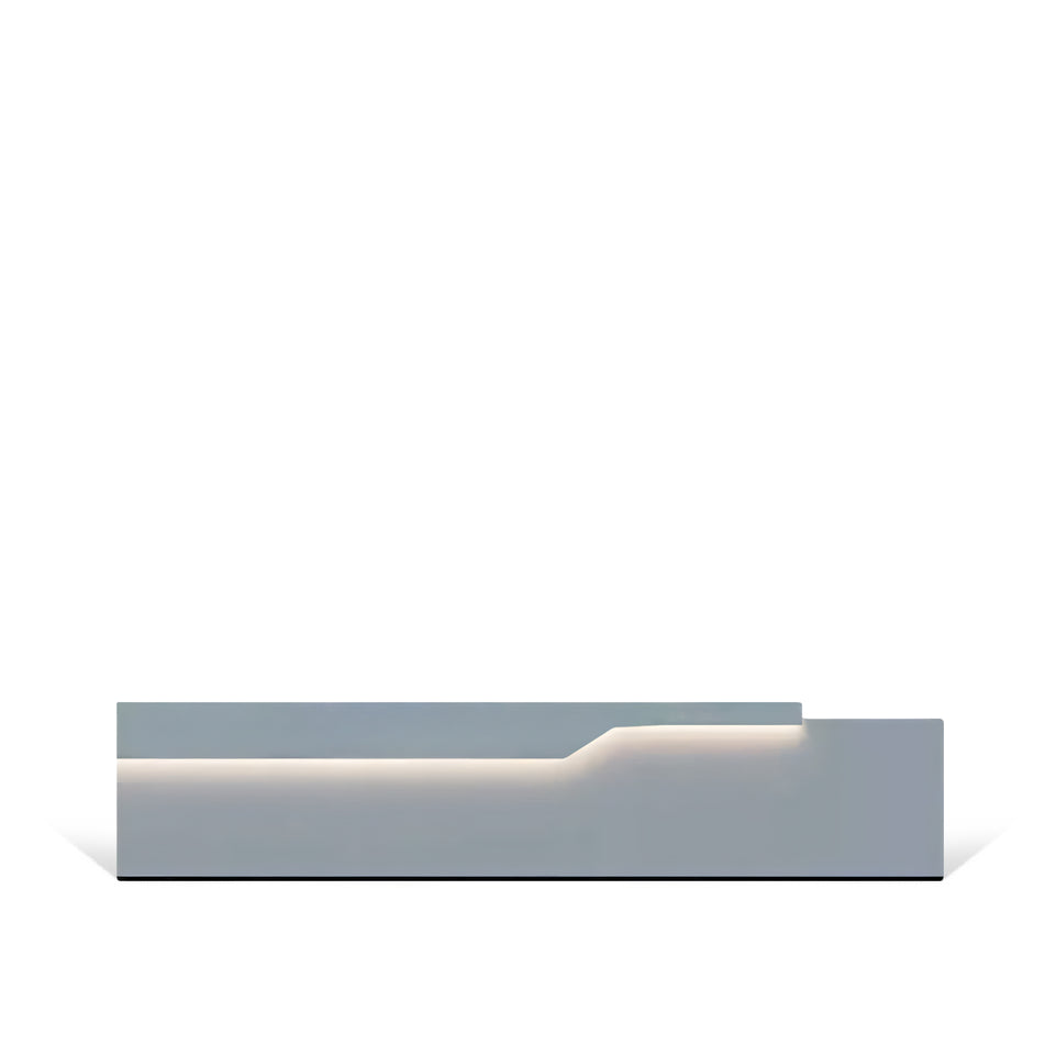 Company Reception Desk White Lacquered Office Desk Table JDT-1085