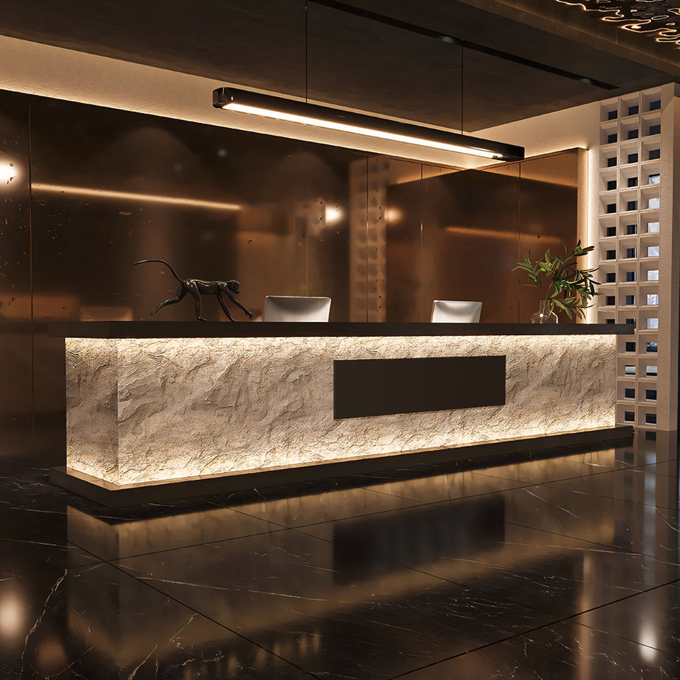 Chic And Luxurious Marbleized Reception Front Desk JDT-2023