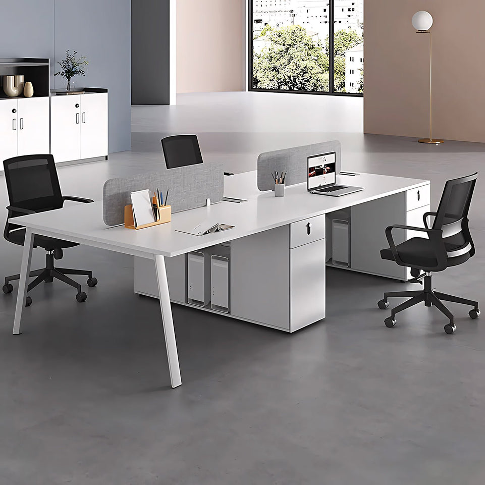 Simple Office Desk And Chair Combination With Storage Cabinet YGZ-708