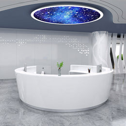 Light Luxury Business Curved Reception Desk JDT-2031