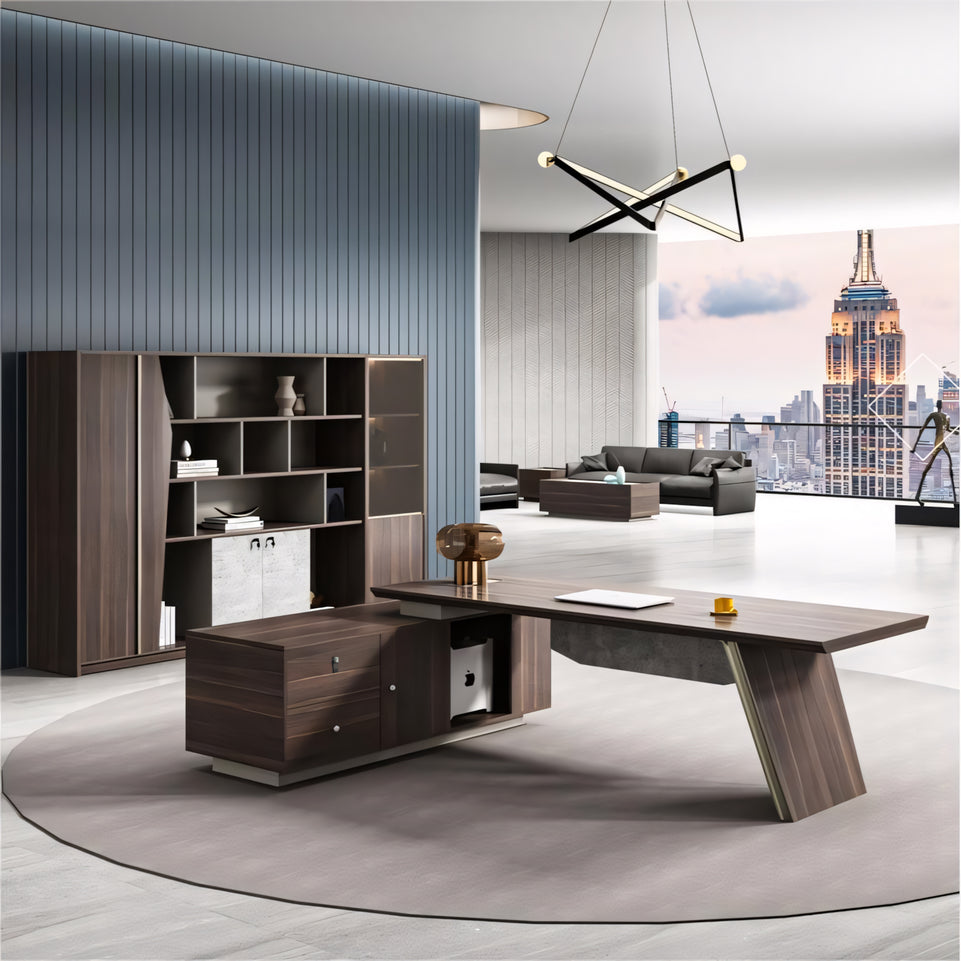 Luxurious Executive Desk Set With Side Cabinet LBZ-10188