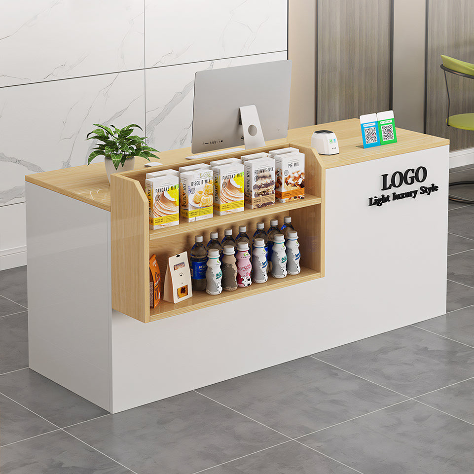 Small Modern Supermarket Counter Clothing Store Reception Desk JDT-2043