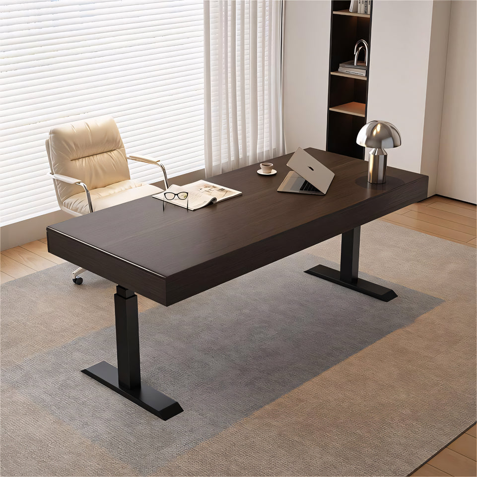 Modern Light Luxury Smoked Wood Smart Electric Height Adjustable Desk YGZ-2004