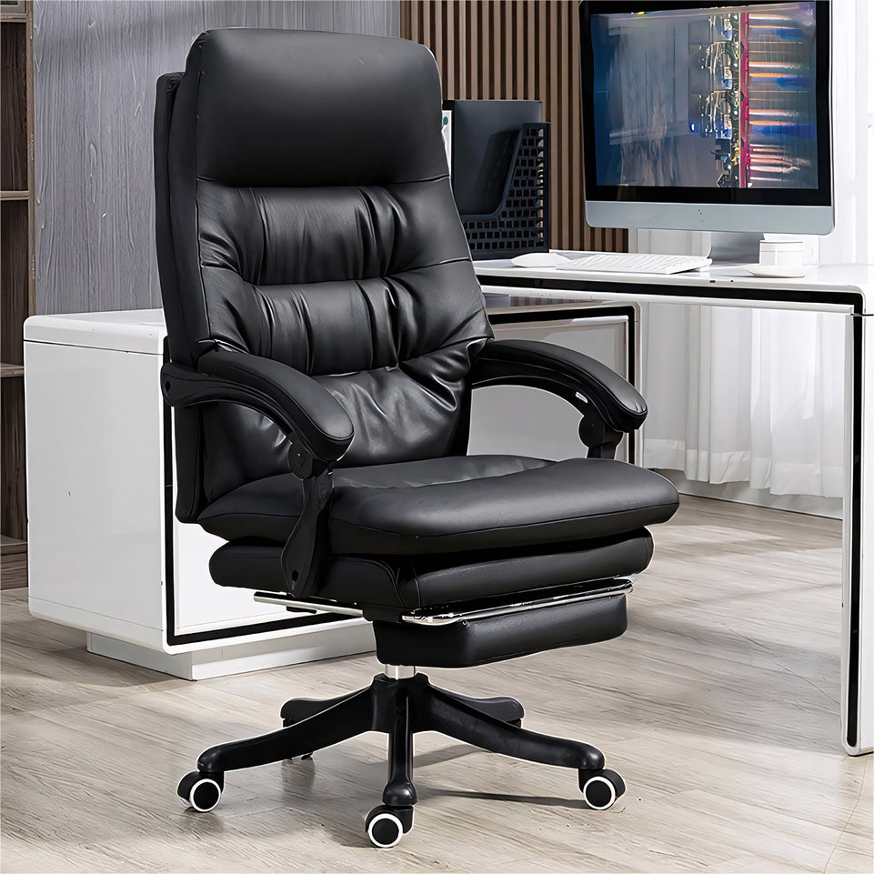 Leather Boss Leather Ergonomic Swivel Chair BGY-1065