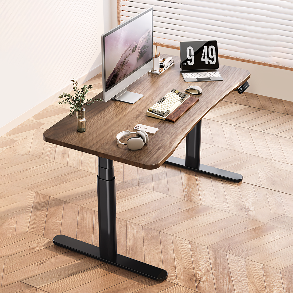 Height Adjustable Electric Standing Office Desk With Whole-Piece Desktop YGZ-2009