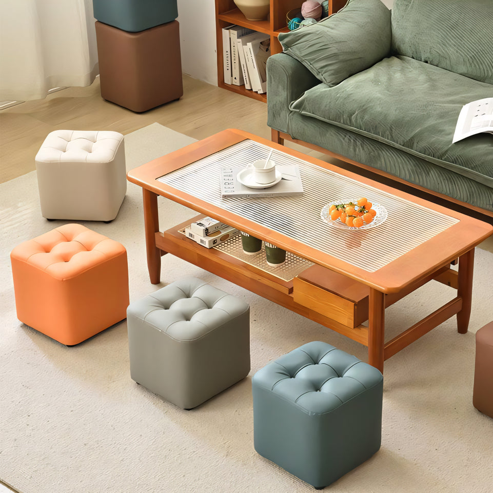 Soft Pack Leisure Living Room Small Square Stool Sofa Stool PSF-2010