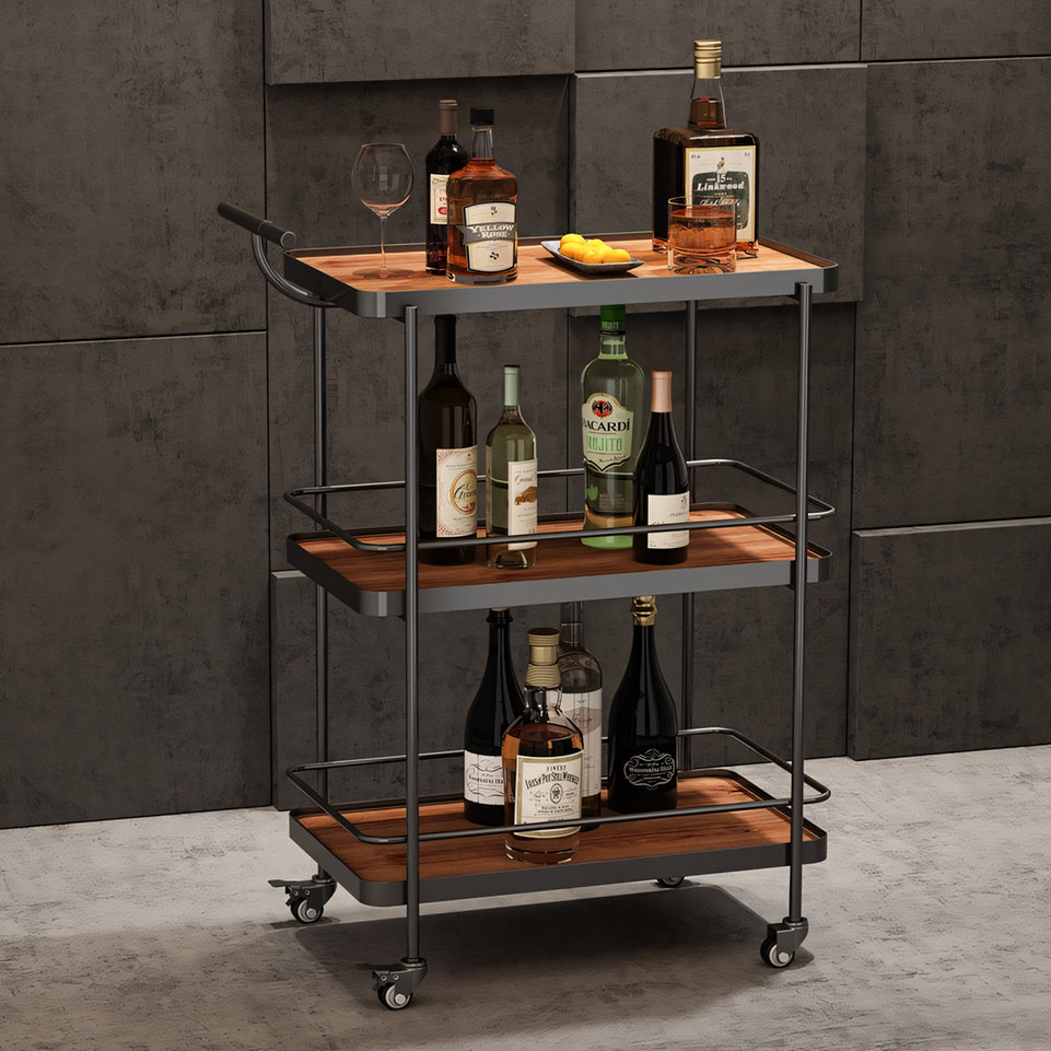 Luxury Mobile Dining Cart Iron Trolley SCC-2001