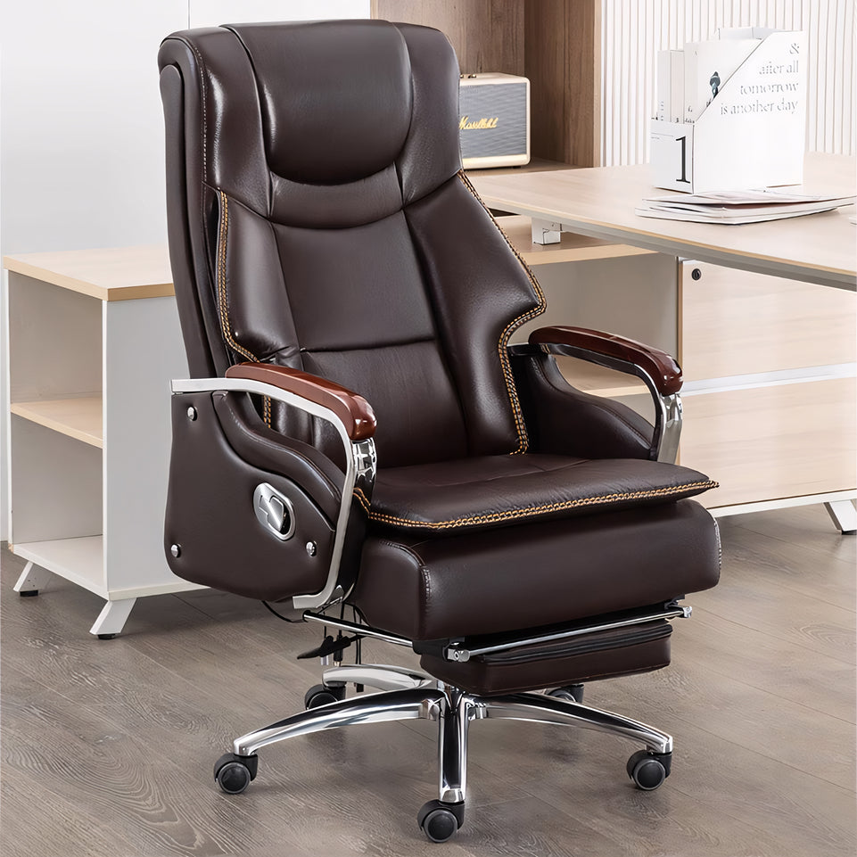 Leather Boss Rotating Office Reclining Lift Swivel Chair BGY-1064