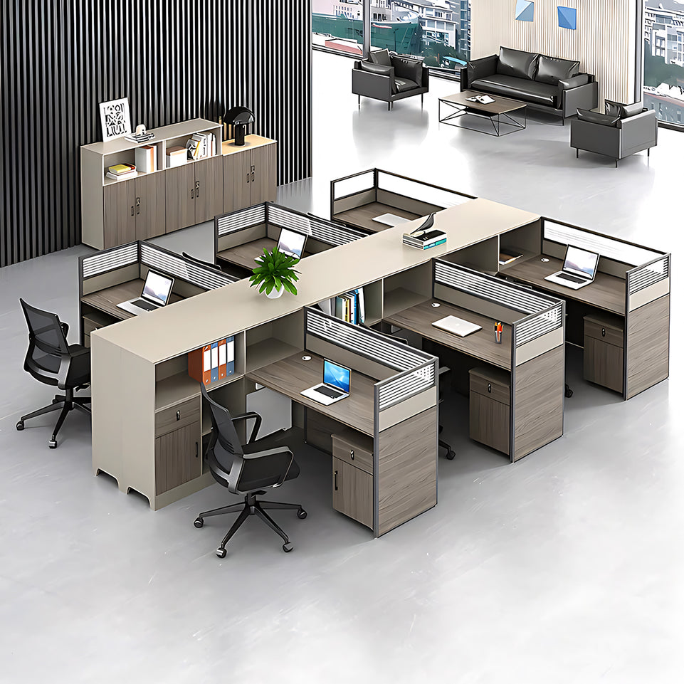 Contemporary Minimalist Multi-functional Office Desk with Partition Design BGZ-205