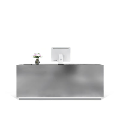 Chic Stainless Steel Checkout Counters Salons Reception Desk JDT-1043