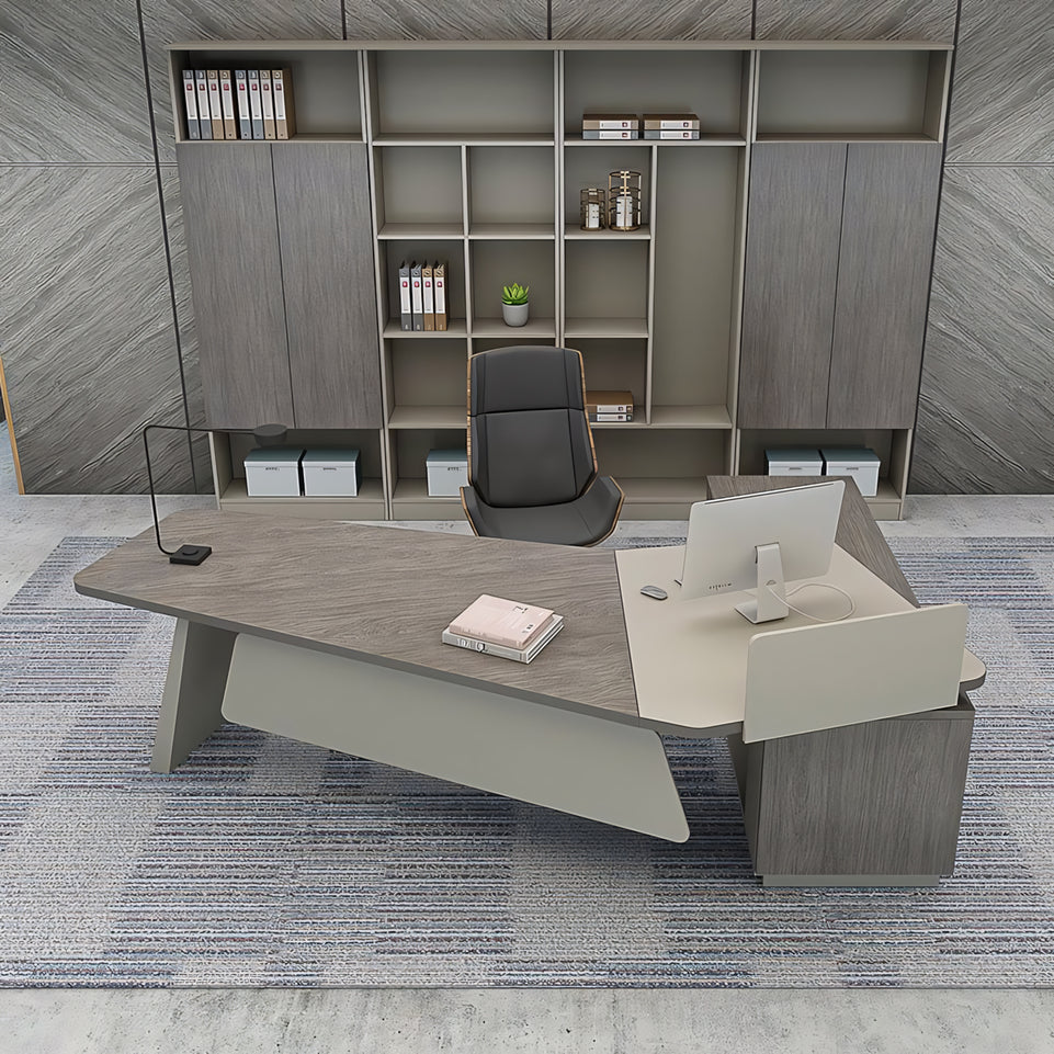 Creative Commercial Executive Office Desk With Cabinet LBZ-10152