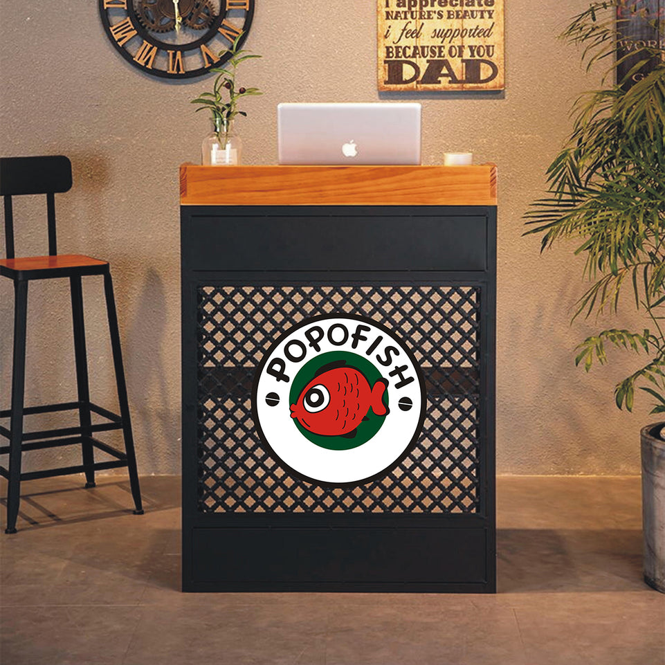 Vintage Iron Industrial Style Small Reception Desk JDT-2018