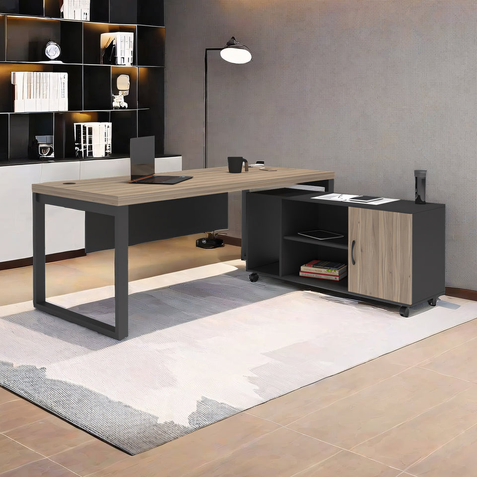 Modern Office Executive Desk With Side Cabinet LBZ-1096