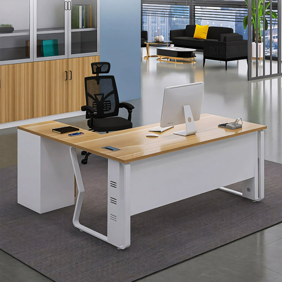 Minimalist Executive Desk For Offices With Side Cabinet LBZ-10138