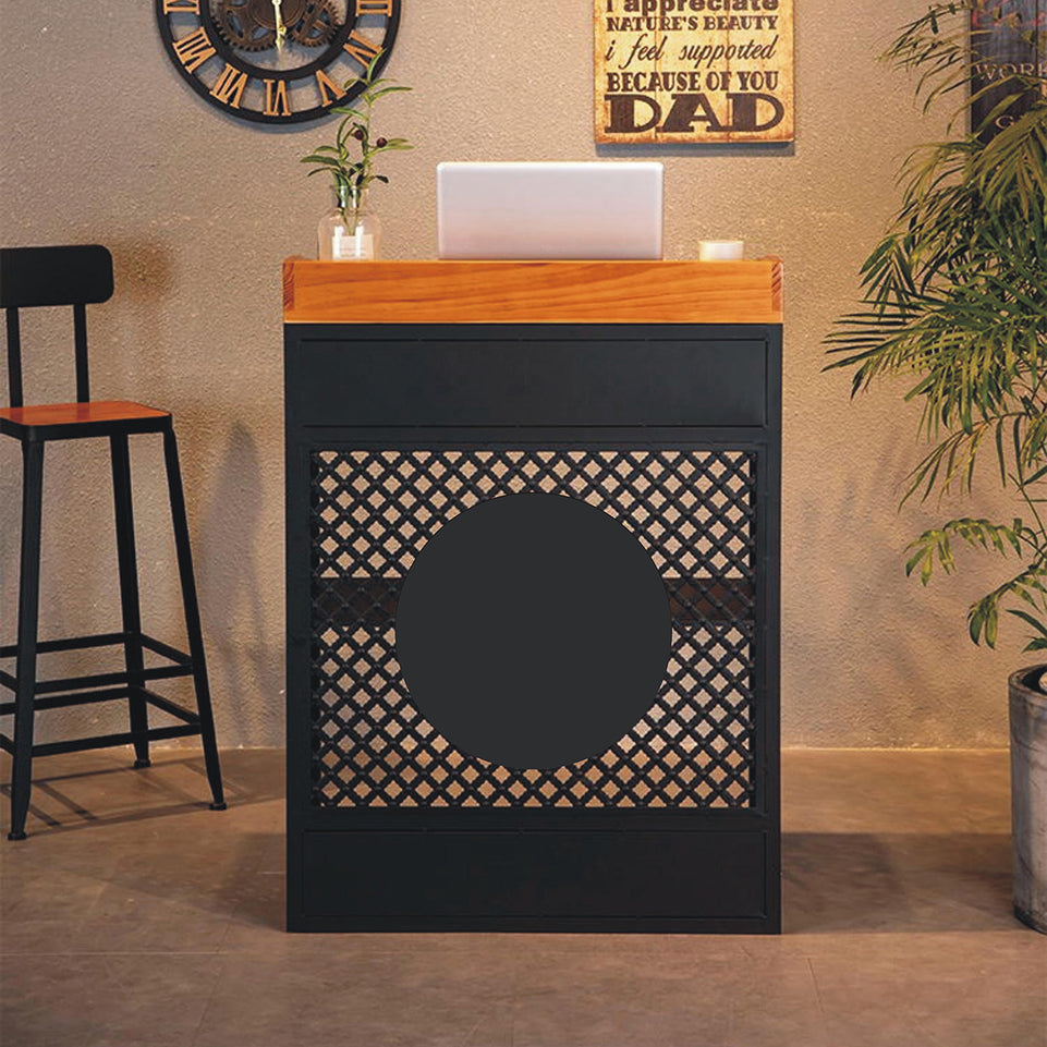 Vintage Iron Industrial Style Small Reception Desk JDT-2018