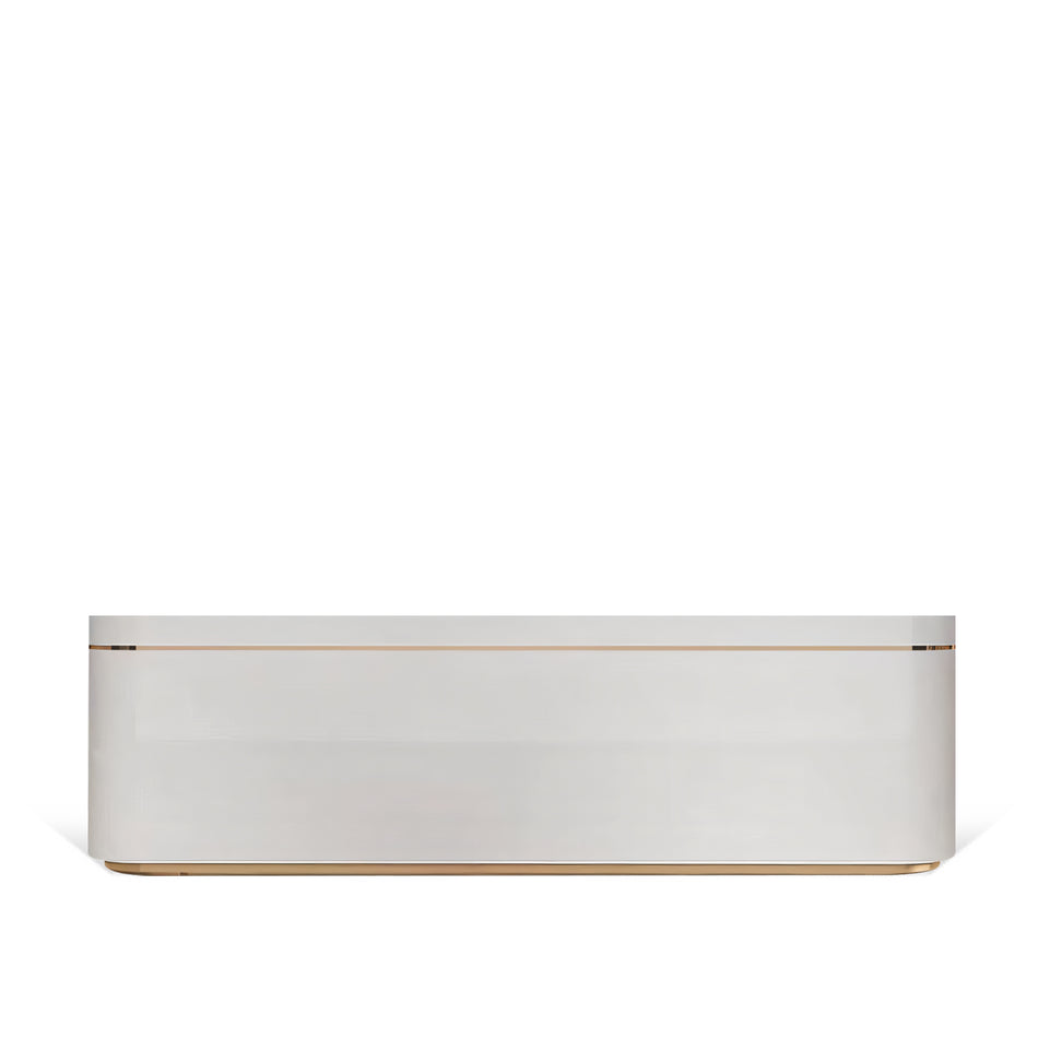 Lacquered Arc Shape Company Bar Checkout Reception Desk JDT-1082