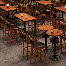 Industrial Style High Solid Wood Bar Stools Clear Bar Music Restaurant Universal CZYZ-2022