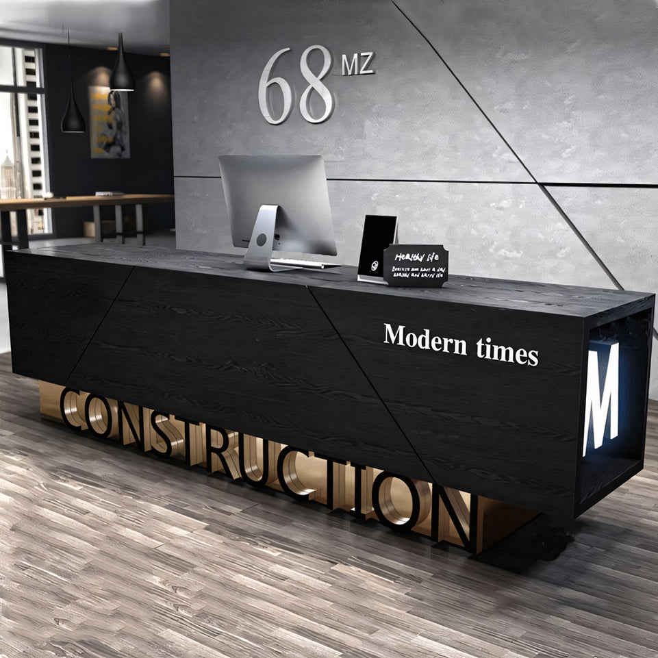 Customizable Glowing Retro Industrial Style Reception Desk JDT-2024