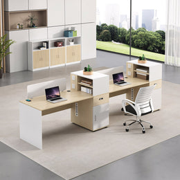 Partitioned Multi-Person Desk And Chair Set With Screen YGZ-735