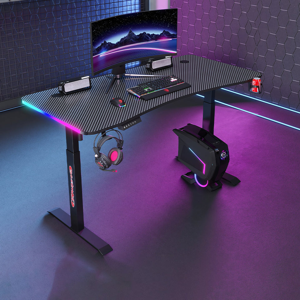 Modern Intelligent RGB Colorful Electric Height Adjustable Table For Office Or Game YGZ-2002