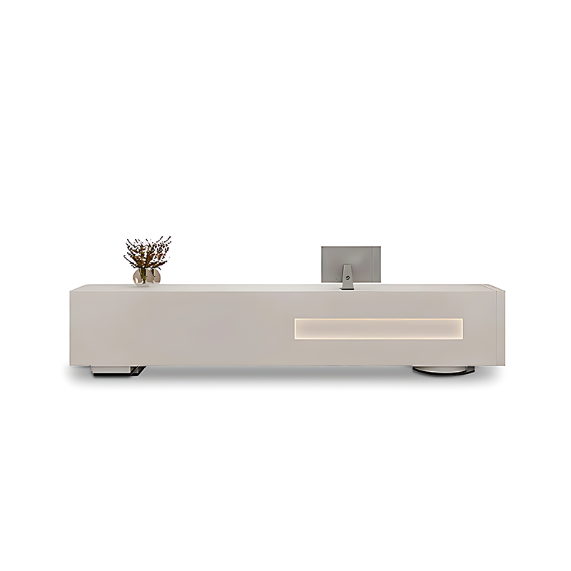 Modern Fully assembled Rectangular Reception Desk with LED JDT-781