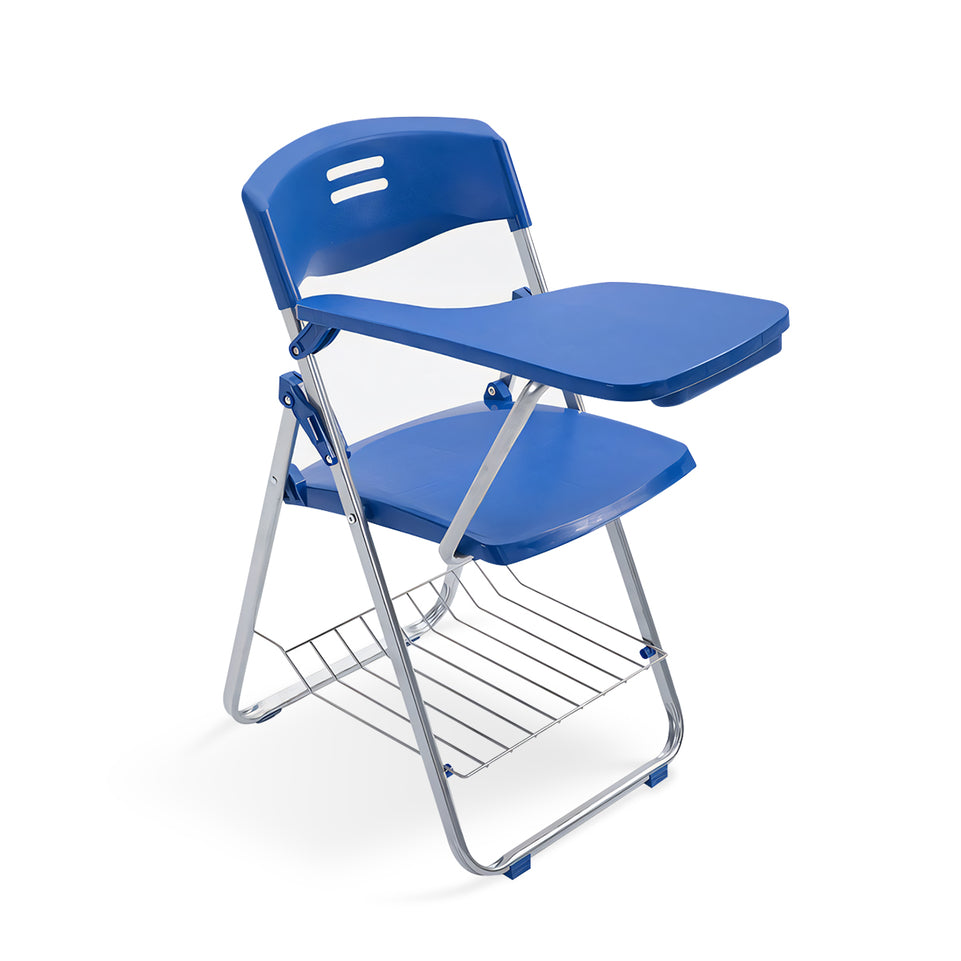 Plastic Steel Frame Integrated Folding Conference Study Chair With Writing Board HYY-2003