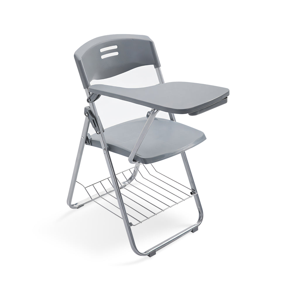 Plastic Steel Frame Integrated Folding Conference Study Chair With Writing Board HYY-2003