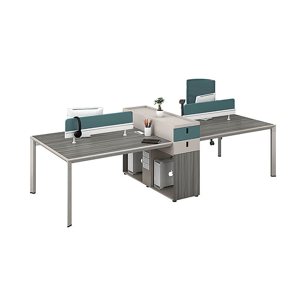 Collaborative L Type Work Desk Setup for 4 Individuals YGZ-02