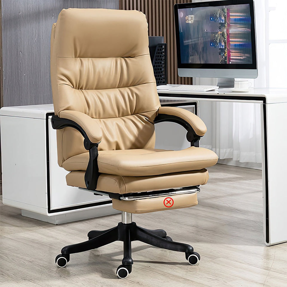 Leather Boss Leather Ergonomic Swivel Chair BGY-1065