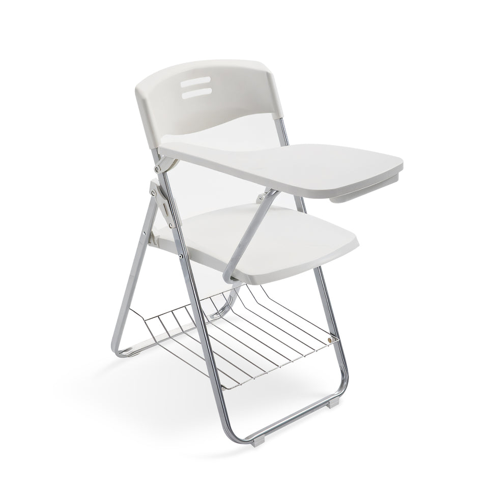 Plastic Steel Frame Integrated Folding Conference Study Chair With Writing Board HYY-2003